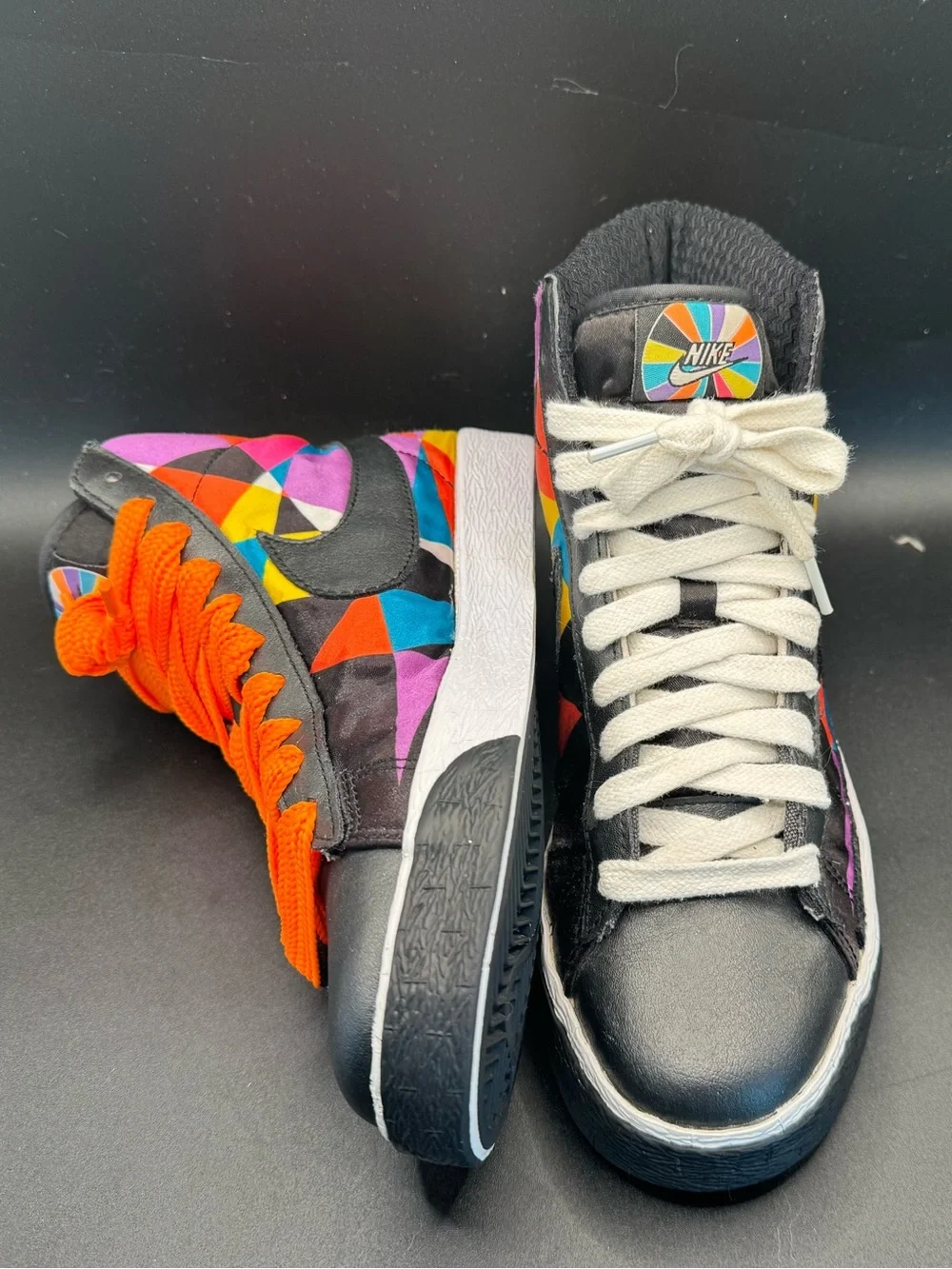 Nike Blazer Mid ‘77 Geometric Multi-Color High Top Sneakers Men’s 7.5 Women’s 9